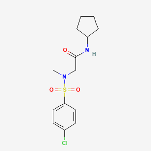 N~2~-[(4-chlorophenyl)sulfonyl]-N~1~-cyclopentyl-N~2~-methylglycinamide