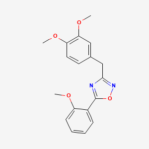 molecular formula C18H18N2O4 B5833527 3-(3,4-dimethoxybenzyl)-5-(2-methoxyphenyl)-1,2,4-oxadiazole 