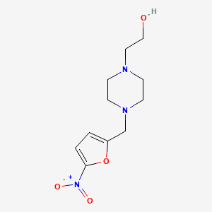 molecular formula C11H17N3O4 B5833547 2-{4-[(5-nitro-2-furyl)methyl]-1-piperazinyl}ethanol 