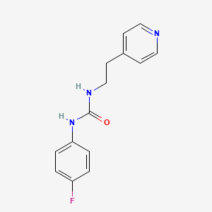 molecular formula C14H14FN3O B5833569 N-(4-fluorophenyl)-N'-[2-(4-pyridinyl)ethyl]urea 