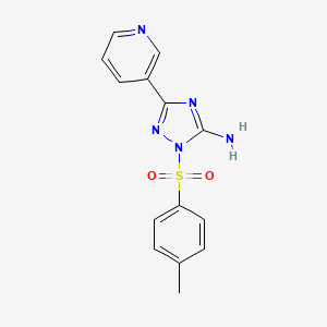 molecular formula C14H13N5O2S B5833577 1-[(4-methylphenyl)sulfonyl]-3-(3-pyridinyl)-1H-1,2,4-triazol-5-amine 