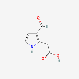 molecular formula C7H7NO3 B583358 2-(3-formyl-1H-pyrrol-2-yl)acetic acid CAS No. 153602-57-4