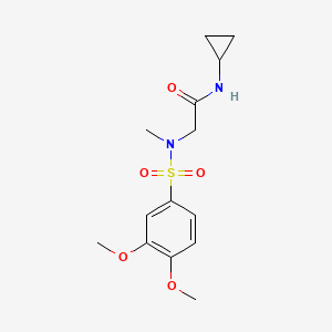 N~1~-cyclopropyl-N~2~-[(3,4-dimethoxyphenyl)sulfonyl]-N~2~-methylglycinamide