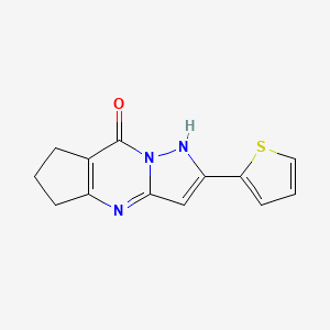 molecular formula C13H11N3OS B5833613 2-(2-thienyl)-6,7-dihydro-5H-cyclopenta[d]pyrazolo[1,5-a]pyrimidin-8-ol 