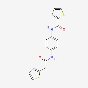 molecular formula C17H14N2O2S2 B5833615 N-(4-{[2-(2-thienyl)acetyl]amino}phenyl)-2-thiophenecarboxamide 