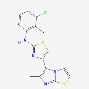 N-(3-chloro-2-methylphenyl)-4-(6-methylimidazo[2,1-b][1,3]thiazol-5-yl)-1,3-thiazol-2-amine