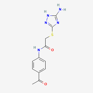 N-(4-acetylphenyl)-2-[(3-amino-1H-1,2,4-triazol-5-yl)thio]acetamide
