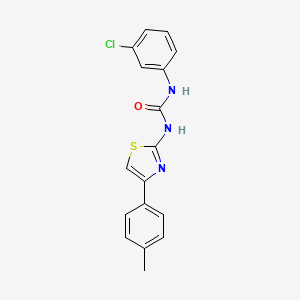 molecular formula C17H14ClN3OS B5833629 N-(3-chlorophenyl)-N'-[4-(4-methylphenyl)-1,3-thiazol-2-yl]urea 