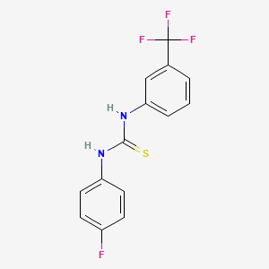 molecular formula C14H10F4N2S B5833640 N-(4-fluorophenyl)-N'-[3-(trifluoromethyl)phenyl]thiourea 