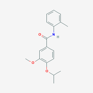 molecular formula C18H21NO3 B5833653 4-isopropoxy-3-methoxy-N-(2-methylphenyl)benzamide 