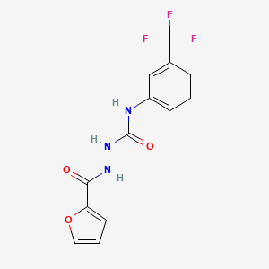 molecular formula C13H10F3N3O3 B5833670 2-(2-furoyl)-N-[3-(trifluoromethyl)phenyl]hydrazinecarboxamide 