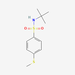 molecular formula C11H17NO2S2 B5833675 N-(tert-butyl)-4-(methylthio)benzenesulfonamide 