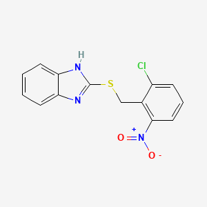 molecular formula C14H10ClN3O2S B5833684 2-[(2-chloro-6-nitrobenzyl)thio]-1H-benzimidazole 