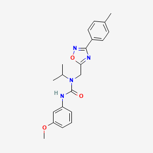 molecular formula C21H24N4O3 B5833685 N-isopropyl-N'-(3-methoxyphenyl)-N-{[3-(4-methylphenyl)-1,2,4-oxadiazol-5-yl]methyl}urea 