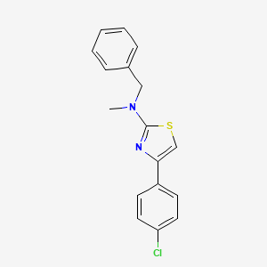 molecular formula C17H15ClN2S B5833688 N-benzyl-4-(4-chlorophenyl)-N-methyl-1,3-thiazol-2-amine 