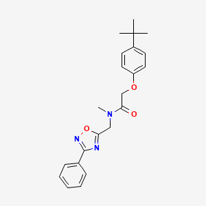 molecular formula C22H25N3O3 B5833694 2-(4-tert-butylphenoxy)-N-methyl-N-[(3-phenyl-1,2,4-oxadiazol-5-yl)methyl]acetamide 
