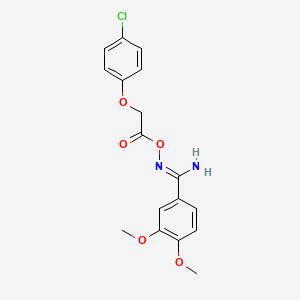molecular formula C17H17ClN2O5 B5833706 N'-{[(4-chlorophenoxy)acetyl]oxy}-3,4-dimethoxybenzenecarboximidamide 