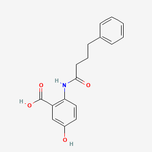 5-hydroxy-2-[(4-phenylbutanoyl)amino]benzoic acid