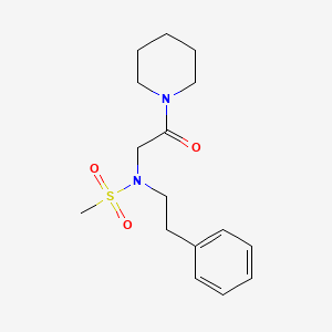 N-[2-oxo-2-(1-piperidinyl)ethyl]-N-(2-phenylethyl)methanesulfonamide