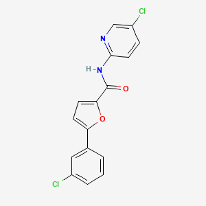 molecular formula C16H10Cl2N2O2 B5833741 5-(3-chlorophenyl)-N-(5-chloro-2-pyridinyl)-2-furamide 