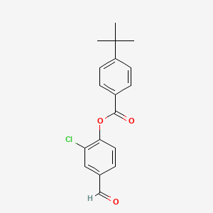 molecular formula C18H17ClO3 B5833753 2-chloro-4-formylphenyl 4-tert-butylbenzoate 