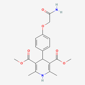 dimethyl 4-[4-(2-amino-2-oxoethoxy)phenyl]-2,6-dimethyl-1,4-dihydro-3,5-pyridinedicarboxylate