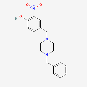 molecular formula C18H21N3O3 B5833851 4-[(4-benzyl-1-piperazinyl)methyl]-2-nitrophenol 