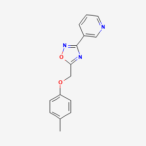 molecular formula C15H13N3O2 B5833867 3-{5-[(4-methylphenoxy)methyl]-1,2,4-oxadiazol-3-yl}pyridine 