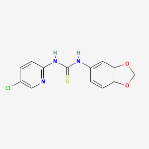 molecular formula C13H10ClN3O2S B5833891 N-1,3-benzodioxol-5-yl-N'-(5-chloro-2-pyridinyl)thiourea 