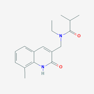 N-ethyl-N-[(2-hydroxy-8-methyl-3-quinolinyl)methyl]-2-methylpropanamide