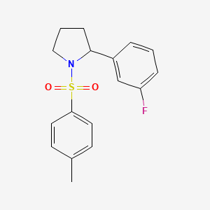 molecular formula C17H18FNO2S B5833930 2-(3-fluorophenyl)-1-[(4-methylphenyl)sulfonyl]pyrrolidine 