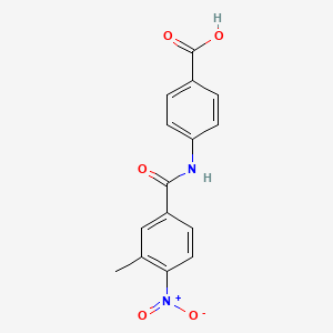 molecular formula C15H12N2O5 B5833943 4-[(3-methyl-4-nitrobenzoyl)amino]benzoic acid 