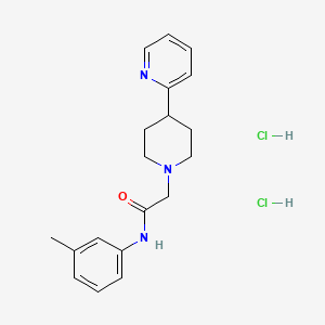 molecular formula C19H25Cl2N3O B583395 2-(4-(pyridin-2-yl)piperidin-1-yl)-N-(m-tolyl)acetamide dihydrochloride CAS No. 1347744-96-0