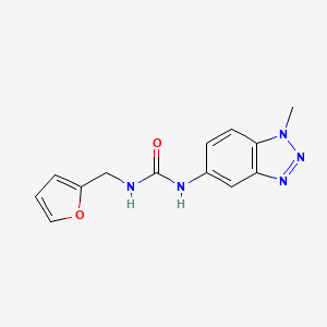 molecular formula C13H13N5O2 B5833983 N-(2-furylmethyl)-N'-(1-methyl-1H-1,2,3-benzotriazol-5-yl)urea 