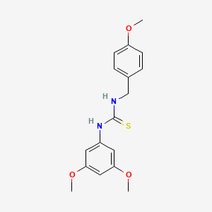 molecular formula C17H20N2O3S B5833991 N-(3,5-dimethoxyphenyl)-N'-(4-methoxybenzyl)thiourea 
