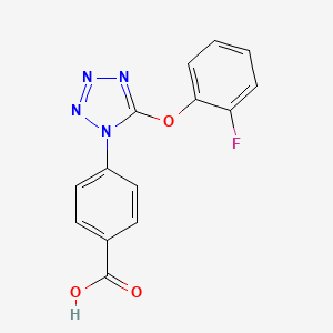 molecular formula C14H9FN4O3 B5833995 4-[5-(2-fluorophenoxy)-1H-tetrazol-1-yl]benzoic acid 
