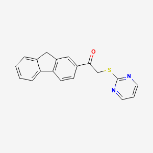 molecular formula C19H14N2OS B5833997 1-(9H-fluoren-2-yl)-2-(2-pyrimidinylthio)ethanone 