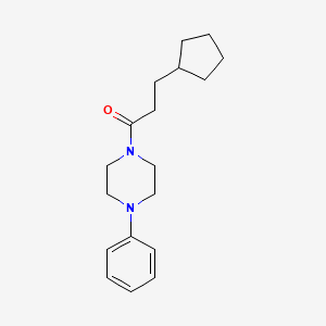 molecular formula C18H26N2O B5834003 1-(3-cyclopentylpropanoyl)-4-phenylpiperazine 