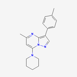 molecular formula C19H22N4 B5834009 5-methyl-3-(4-methylphenyl)-7-(1-piperidinyl)pyrazolo[1,5-a]pyrimidine 