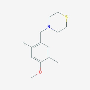 molecular formula C14H21NOS B5834023 4-(4-methoxy-2,5-dimethylbenzyl)thiomorpholine 