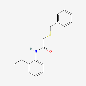 molecular formula C17H19NOS B5834029 2-(benzylthio)-N-(2-ethylphenyl)acetamide 