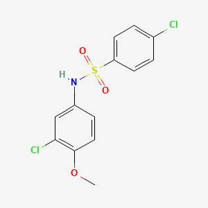 molecular formula C13H11Cl2NO3S B5834036 4-chloro-N-(3-chloro-4-methoxyphenyl)benzenesulfonamide 
