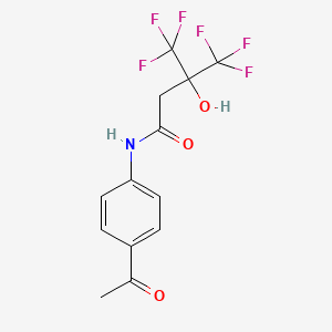molecular formula C13H11F6NO3 B5834042 N-(4-acetylphenyl)-4,4,4-trifluoro-3-hydroxy-3-(trifluoromethyl)butanamide 