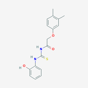 2-(3,4-dimethylphenoxy)-N-{[(2-hydroxyphenyl)amino]carbonothioyl}acetamide