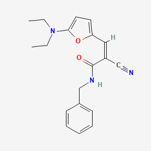 N-benzyl-2-cyano-3-[5-(diethylamino)-2-furyl]acrylamide