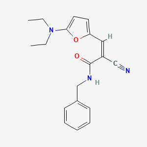 molecular formula C19H21N3O2 B5834079 N-benzyl-2-cyano-3-[5-(diethylamino)-2-furyl]acrylamide 