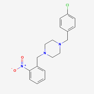 1-(4-chlorobenzyl)-4-(2-nitrobenzyl)piperazine