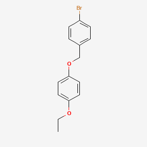 molecular formula C15H15BrO2 B5834107 1-bromo-4-[(4-ethoxyphenoxy)methyl]benzene 