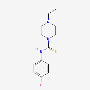 molecular formula C13H18FN3S B5834113 4-ethyl-N-(4-fluorophenyl)-1-piperazinecarbothioamide 