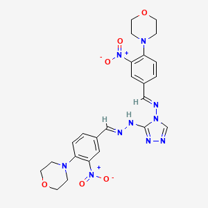 molecular formula C24H26N10O6 B5834114 4-(4-morpholinyl)-3-nitrobenzaldehyde (4-{[4-(4-morpholinyl)-3-nitrobenzylidene]amino}-4H-1,2,4-triazol-3-yl)hydrazone 